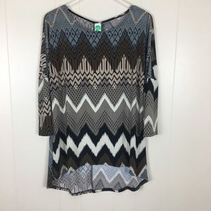 Modern Kiwi Long Sleeve Women's Top Size Large